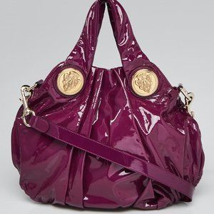 Gucci Purple Patent Hysteria top handle tote/handbag